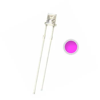 100vnt 3mm Rožinė LED Flat Top Vanduo skaidrus 3 mm Skaidrus LED Lempos, Šviesa, Karoliukai Plataus Kampo