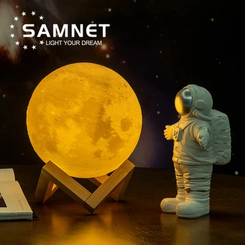 2021 Dropship 3D Spausdinimo Mėnulio Lempa, LED Nakties Šviesos, Pavyzdžiui, Galaxy Lempos Kalėdų Puošmena, Kaip Vaikų Dovanų Nuotolinio Valdymo