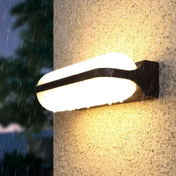 Europos modernus minimalistinis lauko įėjimo salę sienos lempos balkonų vidaus ir lauko LED vandeniui sienos lempos LB100712