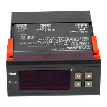 1 vnt 30A Skaitmeninis LED Termostatas Didelis Tikslumas MH1230A AC220V Skaitmeninis Temperatūros Reguliatorius, Šaldymo, Šildymo Reguliatorius