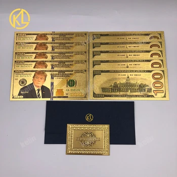 10vnt/daug 999.9 Aukso Banknotų Donald Trump ir Pirmoji šalies Ponia Melania Metalo Aukso Nepadengti Popieriniai Pinigai Kalėdų Dovanos