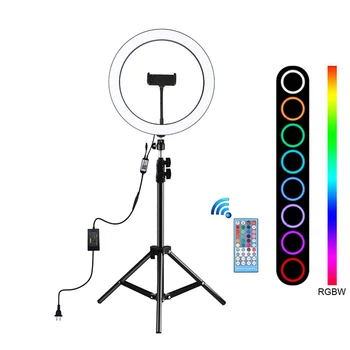 12 colių Fotografija Apšvietimo Pritemdomi LED Selfie Žiedas Šviesos RGB Vaizdo Šviesos Žiedas su Trikoju Vlog TikTok 