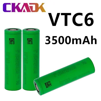 2-10VNT Originalus VTC6 3.7 V 3500mah 18650 Ličio Įkraunama Baterija, Žibintuvėlis, e-cigarete, baterijos