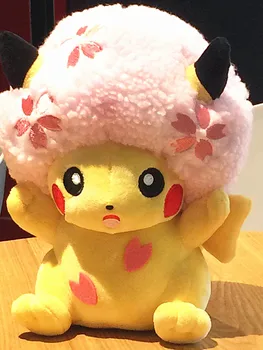 2019New Anime Žaidimas Pokemon Sakura Pikachu&Eievui Velykų Eevee Įdaryti Žaislas Pliušinis Lėlės 22cm Kawaii Vaikų Dovanų