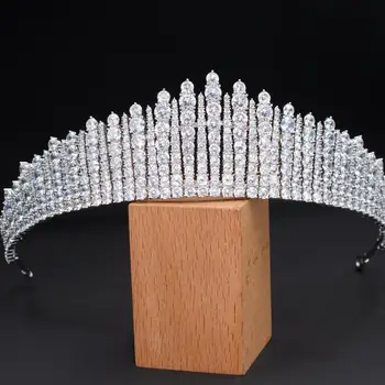 2020 Dizaino Kubinis Cirkonis Princess Tiara Diadem už Nuotakos Vestuvių Plaukų Papuošalai, Aksesuarai Hairpieces CH10345