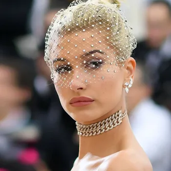 2020 m. nauja baltos spalvos vestuvinius galvos apdangalai kristalų novia accesorios