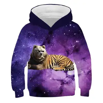 2020 Tigras Vaikų gyvūnų modelio Megztinis Megztiniai Berniukams, Mergaitėms Palaidinukė Viršūnes Rudens žiemos Drabužių Palaidinukė kids Apranga