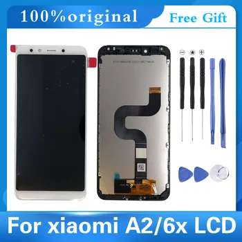 2160*1080 AAA Kokybės LCD Su Rėmu XiaoMi Mi A2 MIA2 LCD Ekranu Pakeisti XiaoMi 6X LCD skaitmeninis keitiklis Asamblėja