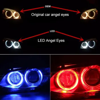 2vnt 160W BMW E39 E53 E60 E61 E63 E64 E65 E66 E87 525i 530i xi 545i M5 Klaidų LED Angel Eyes Marker Lemputės Lemputės