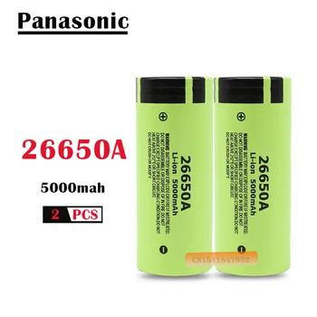 2VNT/daug Originalus Naujas Akumuliatorius Skirtas Panasonic 26650A 3.7 V 5000mAh Didelės Talpos 26650 Li-jonų Baterijas