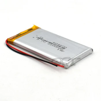 3,7 V Ličio Polimero Baterija 604070 Li-ion Cell 2200mAh Už MP5 Navigatorius GPS MP3 MP4 Ebook Garsiakalbis Fotoaparatas