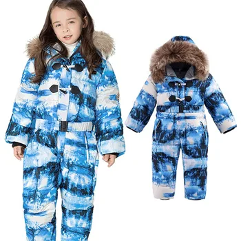 -30 Rusija žiemos drabužių kūdikių mergaičių švarkai tirštėti Paltai Vaikų snowsuit mergaitėms su gobtuvu vaikų rompers berniukų viršutiniai drabužiai