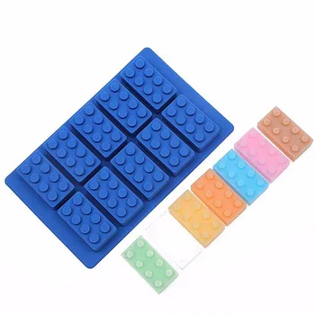 3Pcs Skirtingų Formos Lego Silikono Torto Formos Robotas, Saldainiai, Šokoladas Blokuoti Ledo Kubelių padėklas Statybinės Plytos Želė Torto Formos Virtuvė