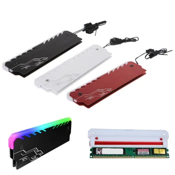 Aliuminio RAM Heatsink Aušintuvas RGB 265 Šviesos, Radiatorių Darbalaukio Atminties Vėsinimo Liemenė