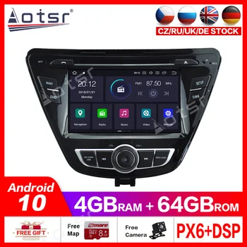 Android10.0 4G+64GB Automobilių GPS DVD Grotuvas, Multimedia Radijas Hyundai Elantra Avante m+ automobilinis GPS Navigacijos vedio headunit dsp