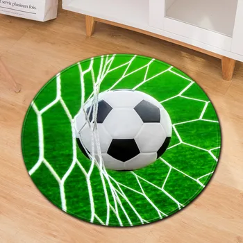 Apvalus Kilimėlis 3D Kūrybos Futbolo/Krepšinio modelio Spausdinimo kilimai Gyvenimo Kambario, Miegamasis Plotas Kilimas Flanelė Vaiko Kambario Dekoro Kilimas