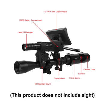 Atsparus vandeniui 800m Skaitmeninis Infraraudonųjų spindulių Kamera Naktinio Matymo Medžioklės Riflescope Naujas Apimties Nuotraukų Įrašymo Lauko Peržiūra Kamera