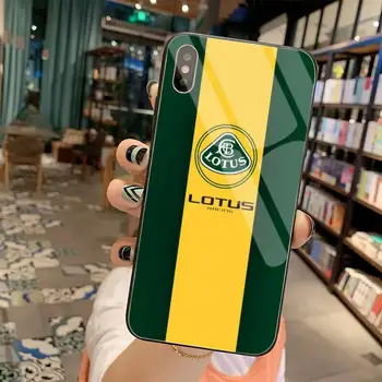 Automobilio Lotus Racing logotipu TPU juodas Telefonas Padengti Korpuso Grūdintas Stiklas iPhone 11 Pro XR XS MAX 8 X 7 6S 6 Plus SE 2020 atveju