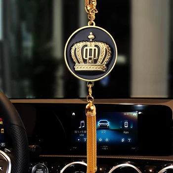 Automobilio salono galinio vaizdo veidrodis Karūna Emblema apdailos pakabukas BMW Audi 