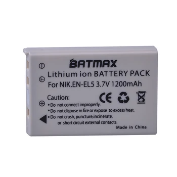Batmax EN-EL5 ENEL5 4PCS Baterija +Dual Lizdus USB Kroviklis skirtas NIKON Coolpix P530 P520 P510 P100 P500 P5100 P5000 P6000 P90 P80