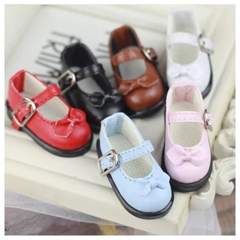 BJD batai, odiniai batai su bowknot už 1/6 YOSD 1/4 1/6 1/8 BJD SD lėlės batai spalvinga maži batai lėlės priedai