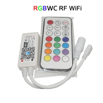 DC12-24V Belaidžio WIFI LED RGB / RGBW Valdytojas RF Nuotolinio Valdymo IOS/Android išmanusis Telefonas už RGBCW/RGBWW rgb LED Juostos