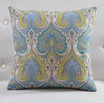 Derliaus Dekoratyvinių pagalvių atvejais žiedų pagalvėlė padengti namų dekoro mėlyna pilka mesti pagalvės, patalynė užvalkalas už Sofos 45x45cm