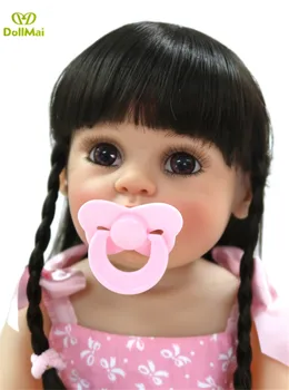 DollMai bebe atgimsta dvyniai mergina 56cm visas vinilo silikono reborn baby realus atgimsta bamblys partneris lėlės dovana