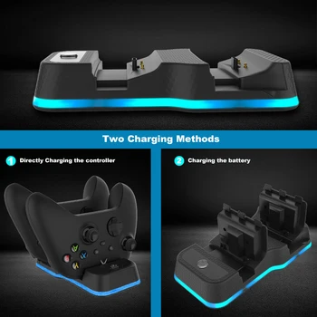 Dual Controller Įkroviklis Stotis Xbox Serijos X Gamepad Kreiptuką Vairo Stovi Elektroninę Mašiną, Priedai