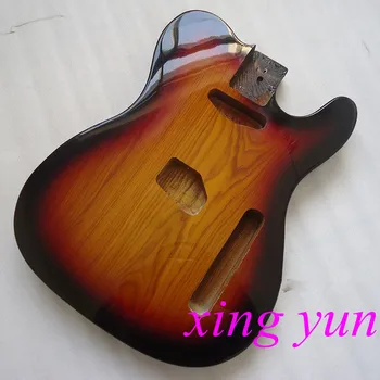 Elektrinė gitara kūno pelenai pusgaminiai Saulėlydžio spalvos laku kūno T elektrinė gitara 