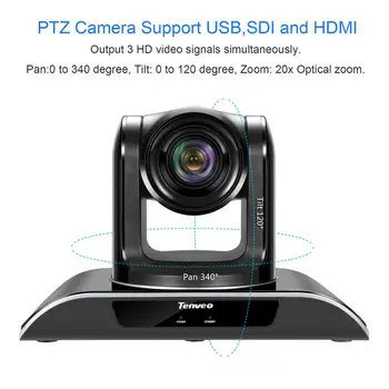 [ES Akcijų] LAISVAS MOKESČIŲ VHD203U 1080p60fps Vaizdo Konferencijų Sistema PTZ HDMI Kamera 20X Zoom SDI Išvesties ConferenceCam, Dideli Kambariai