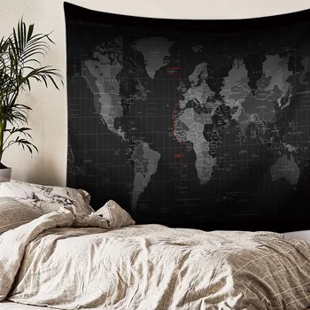 Europos ir Amerikos stiliaus pasaulio žemėlapyje Gobelenas Jogos Paplūdimio Rankšluostį Staltiesė sofa rinkiniai paplūdimio rankšluostį Pichic kilimėliai GT-014