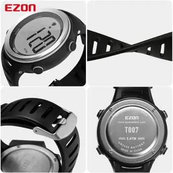 EZON Vyrų Sporto Skaitmeninis Žiūrėti 2019 Moterų Širdies ritmo Monitorius Žiūrėti Veikia Plaukimo Žadintuvas Chronometras Sporto Laikrodis T007