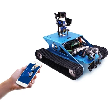 G1 Smart Bakas Robotas komplektas, su WIFI Kamera, Nuotolinio Valdymo Caterpillar Krepšelį Raspberry Pi 