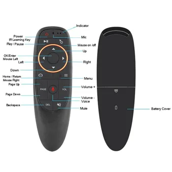 G10 Balso Nuotolinio Valdymo 2.4 G Bevielio Išmaniųjų Oro Pelės NESLĖPĖ, Android TV Box Nuotolinio Valdymo