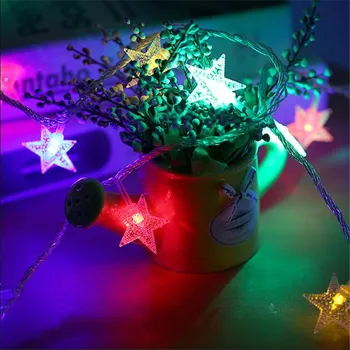 Girlianda 4m 20LED Star String Žibintai Kalėdinė Girlianda LED Žibintai, Dekoravimas, Vestuvių Šventės atributas guirlande lumineuse