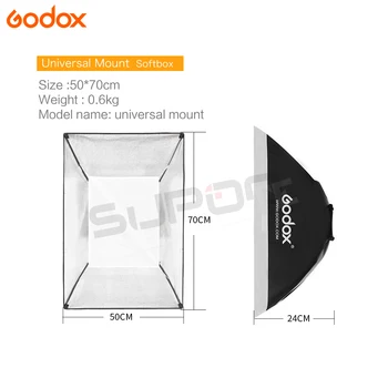 Godox 2x E250 Studija Nuotrauka Priedai, Blykstės, Apšvietimo Rinkinys Su Godox NE-16 Paskatinti + 2x Softbox 50x70cm + 2x šviesos stendas