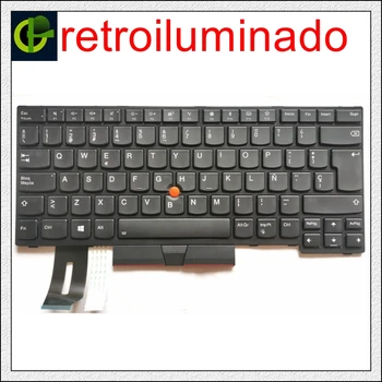 Ispanijos klaviatūra su foniniu apšvietimu Lenovo Thinkpad E480 E485 L480 L380 T490 E490 E495 L490 T495 T14 jogos L390 T480S P43S SP lotynų LA