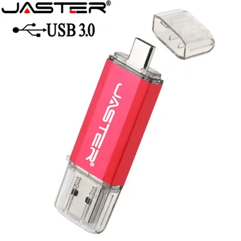 JASTER kliento LOGOTIPAS Tipas-C usb 3.0 flash drive 3.0 64GB Metalo Užsakymą Pen Drive 32GB atminties kortelė 16GB Telefonai stick Micro
