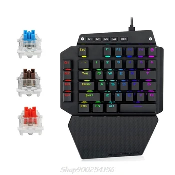 K700 Viena ranka Mechaninė Žaidimų Klaviatūra RGB LED Backlight Outemu Jungiklis Makro Apibrėžia 44 Klaviatūra Au19 20 Dropship