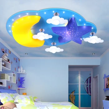 Kūrybos Animacinių filmų žvaigždė, mėnulis, vaikų kambario, miegamojo lubų lempa led berniukų ir mergaičių miegamojo apšvietimas