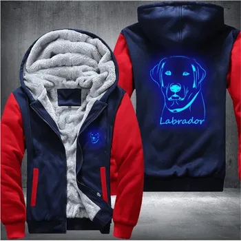 Labradoro Žėrintis Mens Žiemos 2020 Hoodies Vyrų Harajuku Aukštos Kokybės Laisvalaikio Megztiniai Zip Šiltą Sportinę Aprangą Tirštėti Šiltas Outwear
