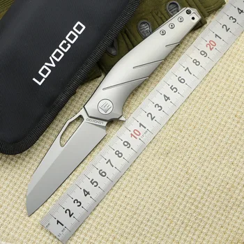 LOVOCOO APOLOGETAS flip folding peilis S35VN peiliukų titano rankena kempingas medžioklės peiliukas lauko išgyvenimo taktika EDC įrankiai