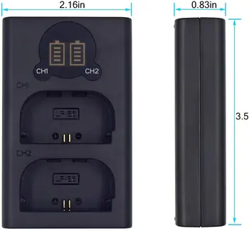 LP-E6 LP-E6N Baterijos Kroviklis LCD Ekranas Dual USB Įkrovimo Canon EOS 60D 70D 5D Mark III 5D Mark IV 6D 7D Mark II Fotoaparatus