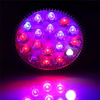 LVJING LED Grow Light E27 Visą Spektrą 54W Led Lemputė Augalų Lempa Raudona Mėlyna UV SPINDULIŲ Balta Augti Palapinę Lauke Šiltnamio efektą sukeliančių Augti Apšvietimas