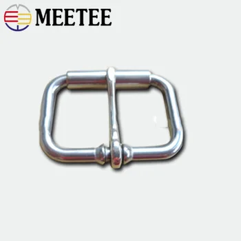 Meetee 1pc/2vnt ID27-60mm Nerūdijančio Plieno Pin Sagtis, Diržus ir Galvos Metalo Vieną Adatiniai Diržo Sagtis DIY Aparatūros Priedų