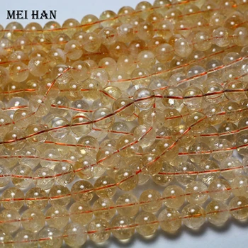 Meihan Nemokamas pristatymas gamtinių 12+-0.3 mm citrinas rašė sklandžiai apvalūs karoliukai papuošalai priėmimo dizaino ar dovana