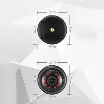 Mini Wi-fi IP Kamera, Wireless CCTV Infraraudonųjų spindulių Naktinis Matymas, Judesio Aptikimas Kūdikio Monitorius, 2-Way Audio Smart Home Security Camera