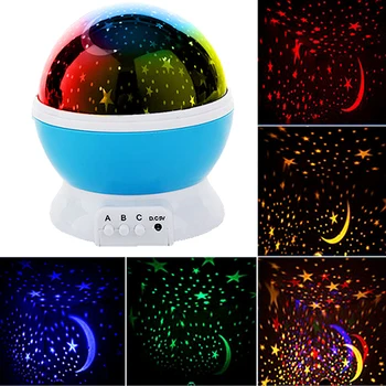 Naktį Šviesos 4 LED Lempos, 3 Modelio Romantiška Sukasi Kosmosas Žvaigždė Sky Moon Projektorius Žibintai, Vaikams, Vaikų, Miegamojo Naktį Lempa