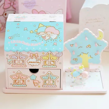 Originalus Japonijos animacinių filmų Nedaug dviejų žvaigždžių Medinis langas Comestic Box Rinkinio Padažu talpinimo lėlių Namas aksesuaras merginų dovanos